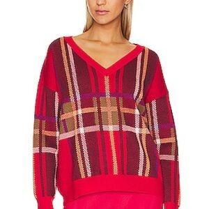 NWT Beach Riot Joey Sweater in Holiday Plaid